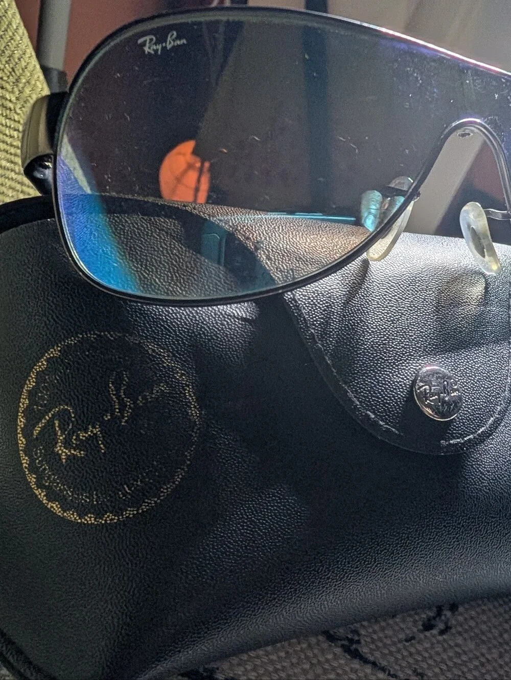 Ray-Ban 3471 Shield Sunglasses with Case